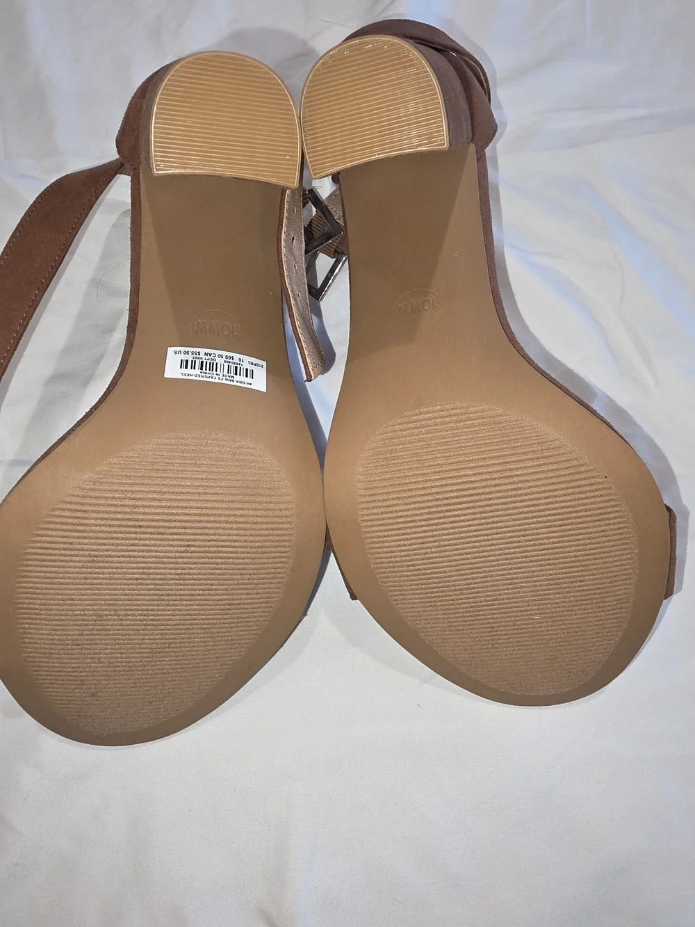 Torrid Brown Suede Block Heel Sandals